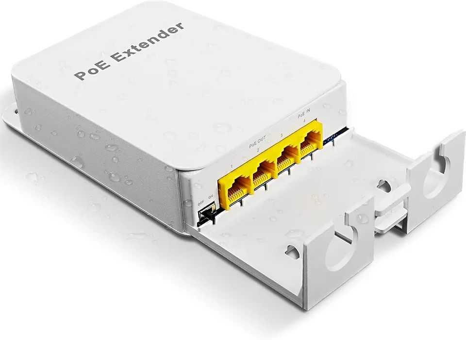 Gigabitowy przedłużacz PoE zewnętrzny 4-portowy