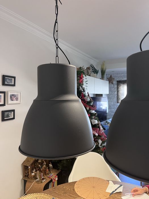 Candeeiro suspenso, cinza escuro 38 cm IKEA