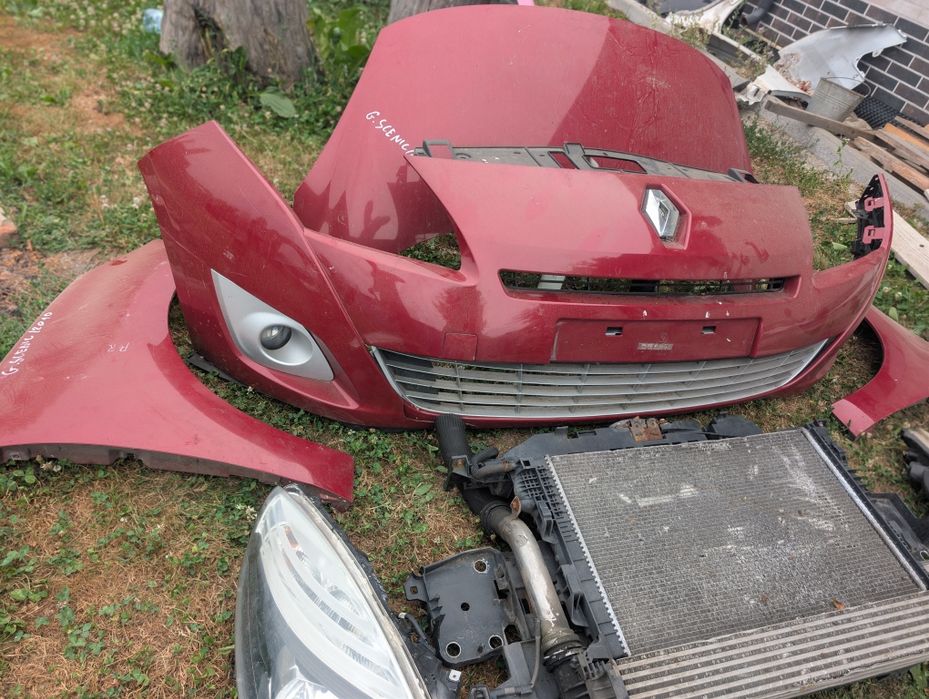 Бампер капот фари телевізор комплект renault scenic 3