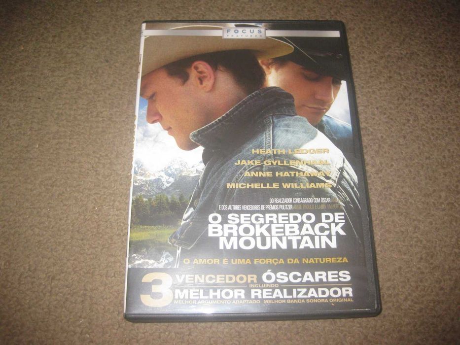 DVD "O Segredo de Brokeback Mountain" com Heath Ledger