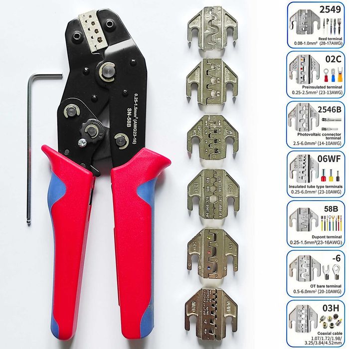 Кримпер Lion Rage, YEFYM, обжимка MC4 матриці SN-58B, 2546B, 02C, 03H,