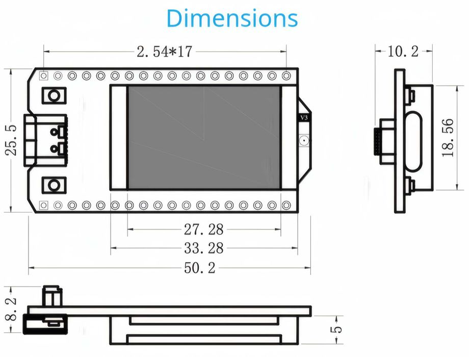 ••• IoT Meshtastic Нода, Мештастик Heltec V3 ESP32, Плата LORA sx1262
