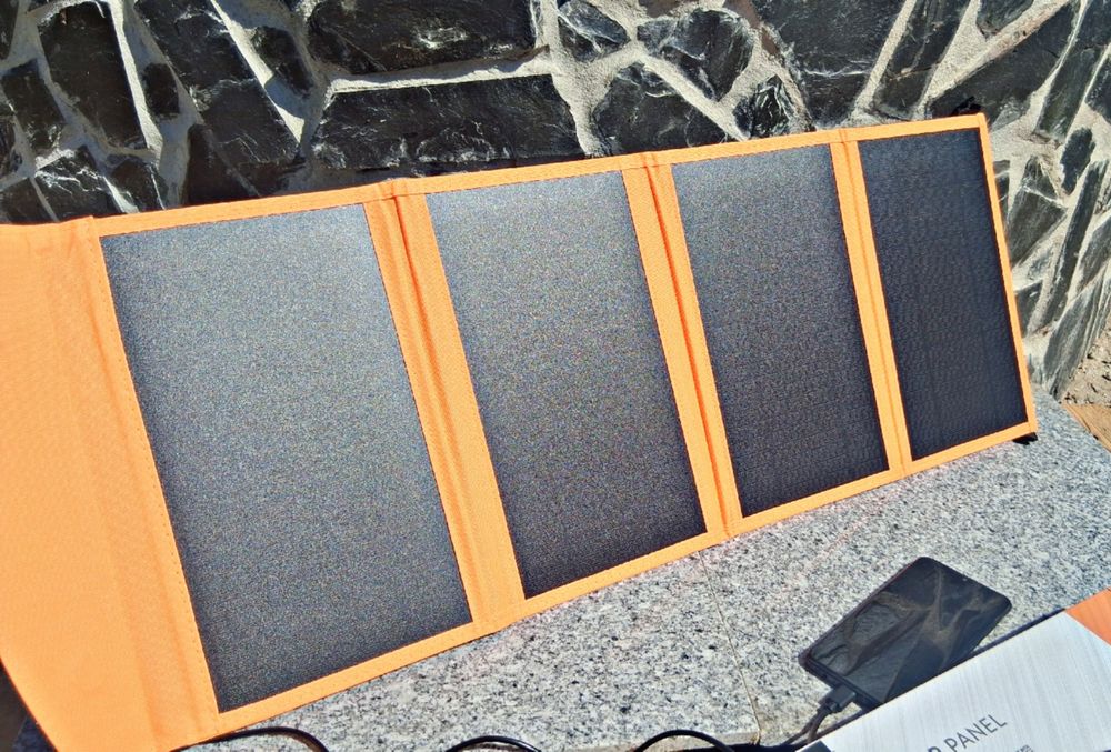 Painel Solar Portátil Dobrável 28 Watts