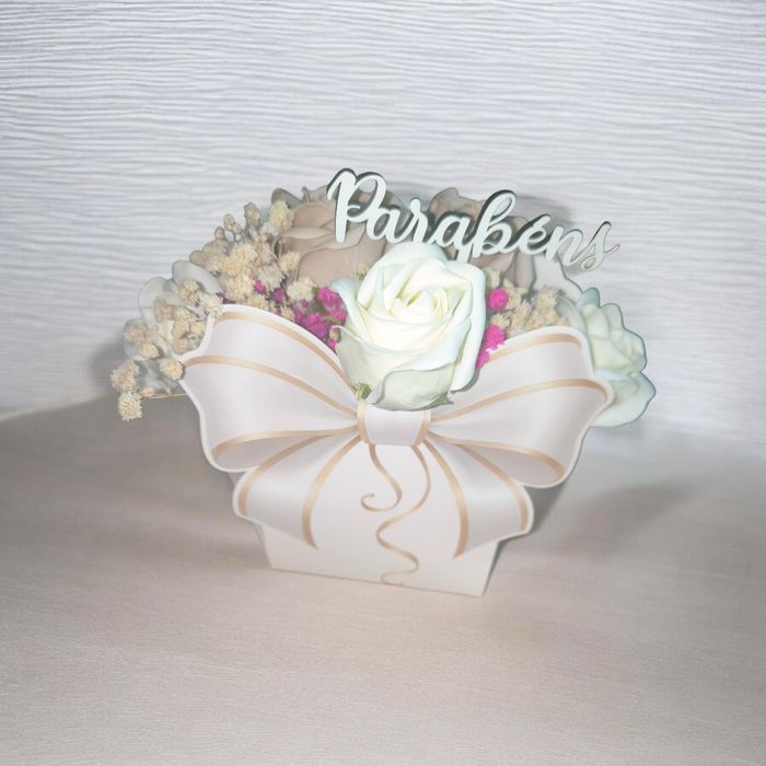Arranjo de flores de sabão