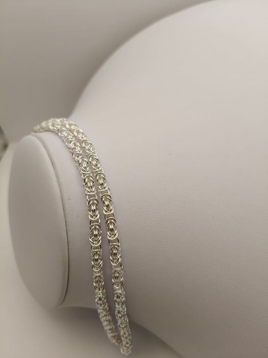 Srebrny Łańcuszek i Bransoletka Pr.925 Piękny Damski Komplet