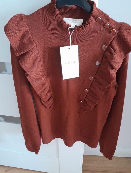 Sweter wełniany 100% merino Sezane XS 34