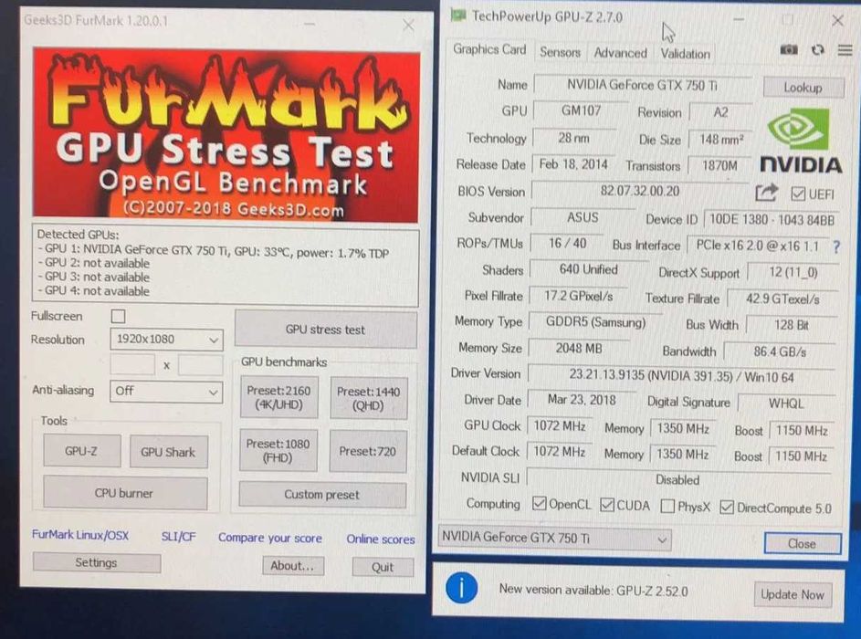 Видеокарта Gtx 750 TI - 2 gb - GDDR 5 обменяю
