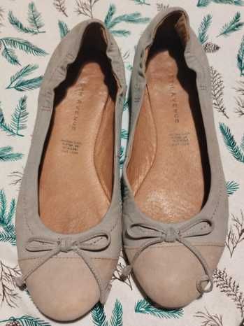 Baleriny skórzane 5ThAvenue 36 wkładka 22 cm