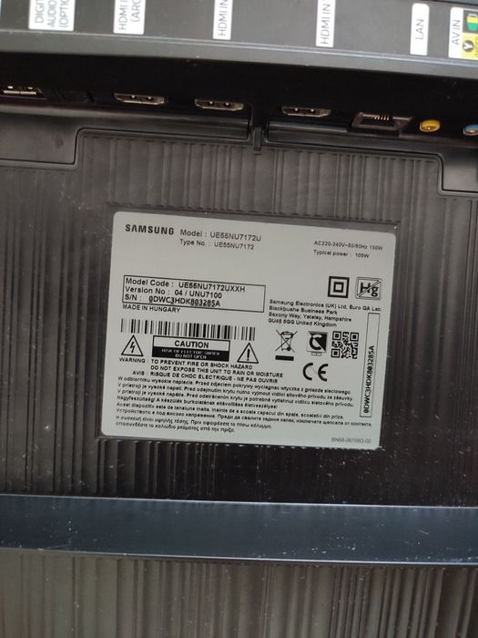 Телевізор Samsung ue55nu7172u, запчастини