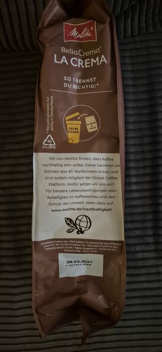 4x Kawa ziarnista Melitta BellaCrema La Crema 1KG