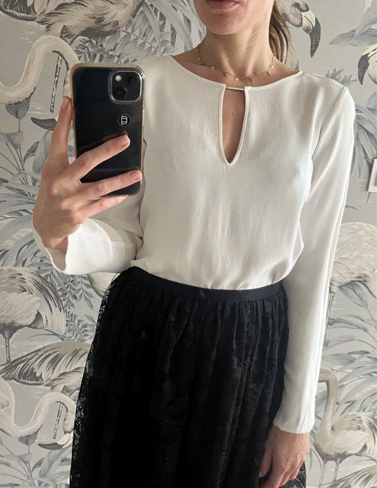 Biała bluzka koszula  Zara