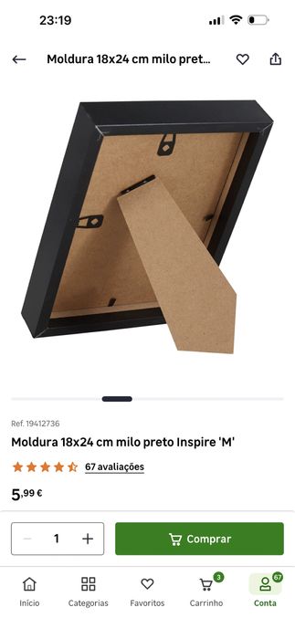 Molduras 18 x 24 com passe partout