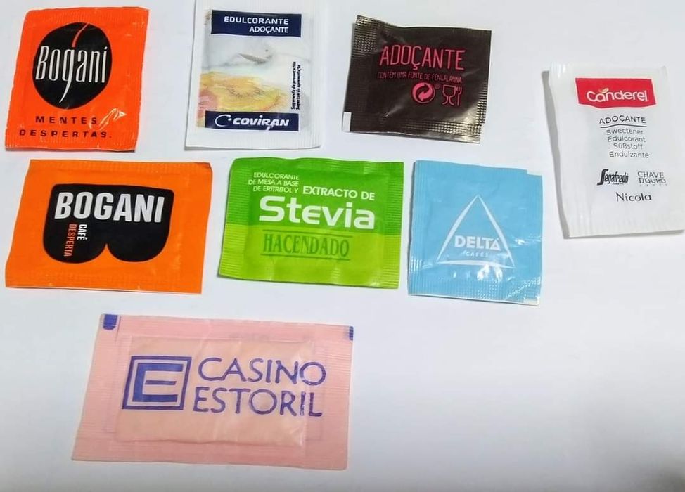 Pacotes de adoçante para colecionar