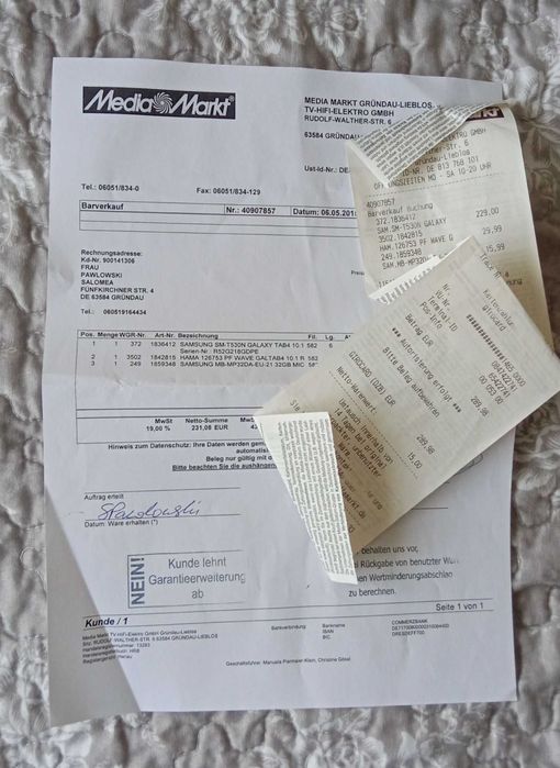 Tablet Samsung GALAXY TAB 4 SM-T530 10" 1,5 /16 GB - uszkodzony