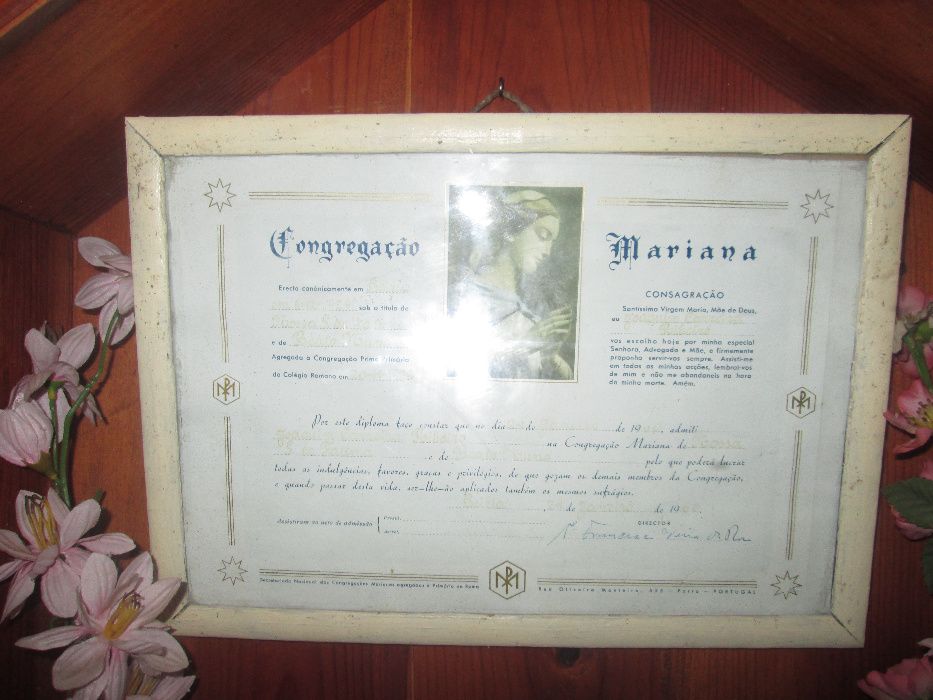 Oratório com diploma arte sacra.