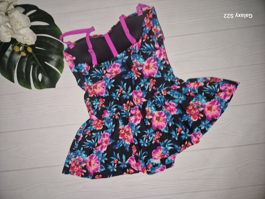 Купальник- плаття квітковий принт батал р.20