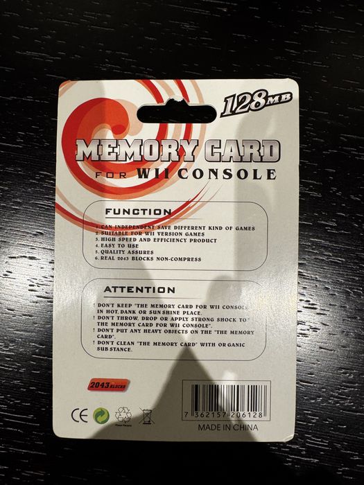 Gamecube/Wii memory card
