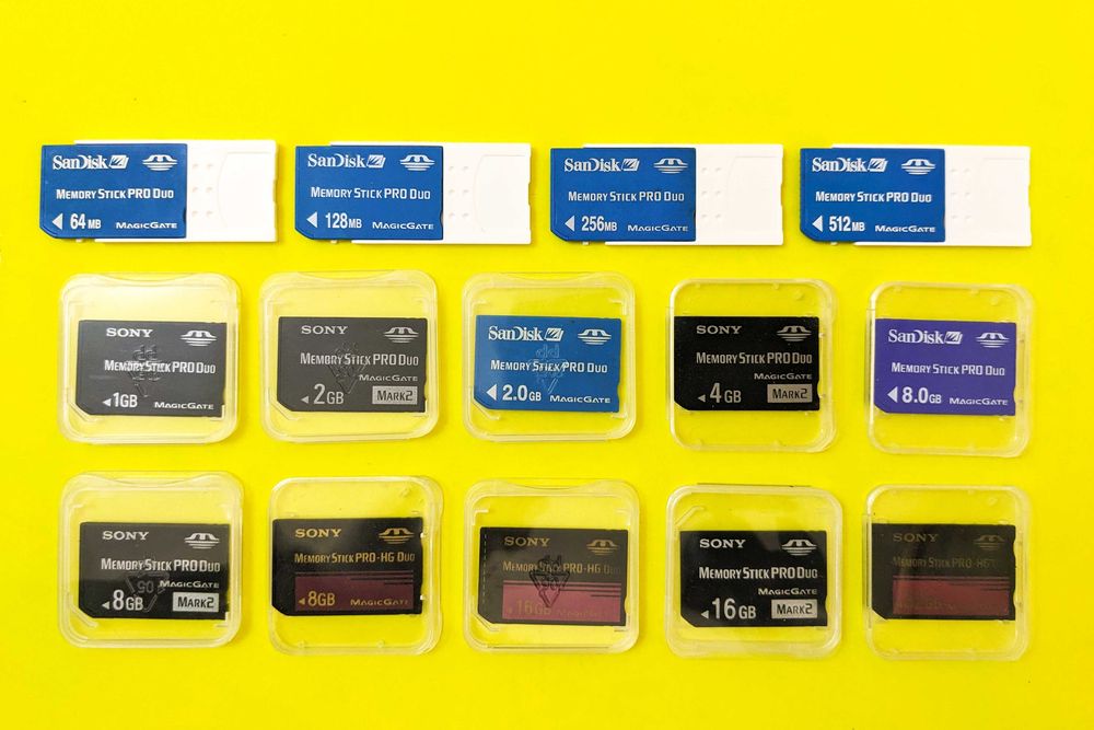 Карты памяти Sony memory stick duo pro SD флеш картки