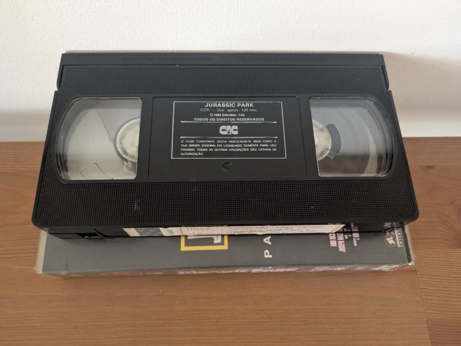 VHS " Parque Jurássico  " 1993 (Opt. Estado)