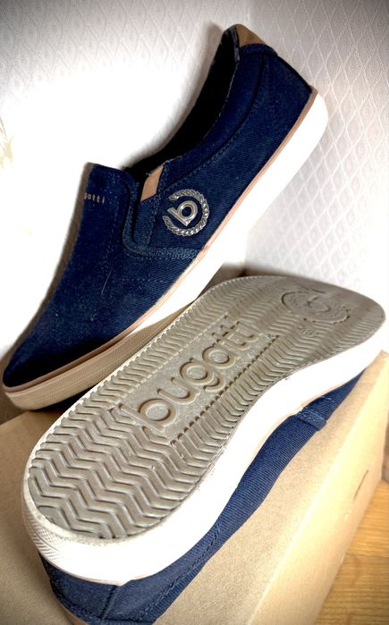 Сліпони Bugatti (Bugatti slip-on sneakers), темно-сині. 43р