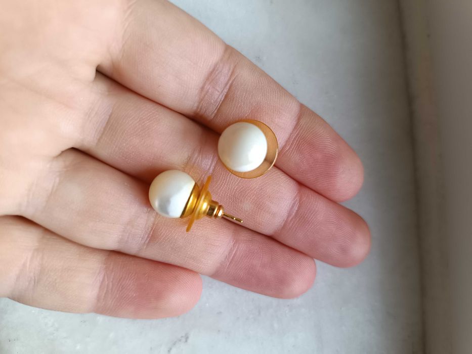 Madrepérola,brincos e colar