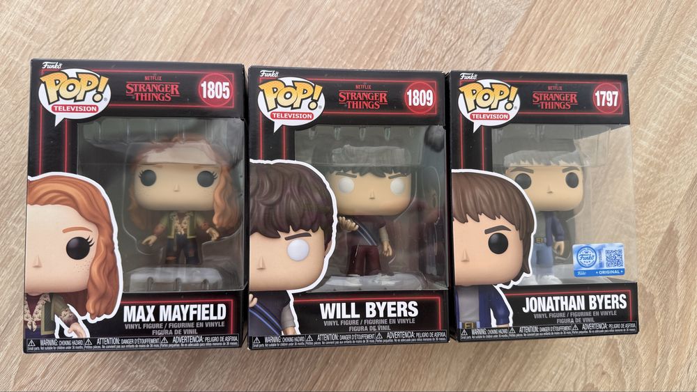 Funko pop stranger thinks Max, Will, Mike