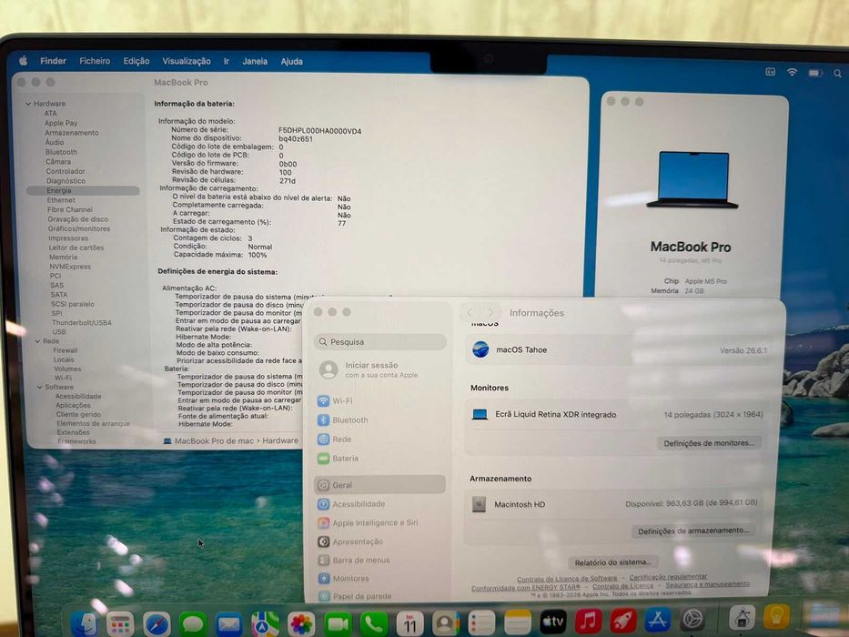Macbook PRO M5 PRO - 14.2P - 24/1TB - PRETO - NOVO, CAIXA ABERTA