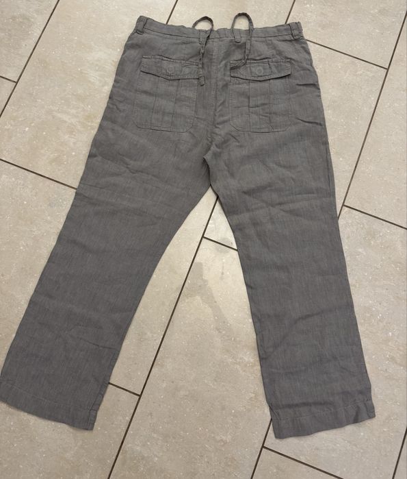 Męskie letnie Spodnie 100% Len  Next Authentic Linen – Rozmiar M/L jak nowe