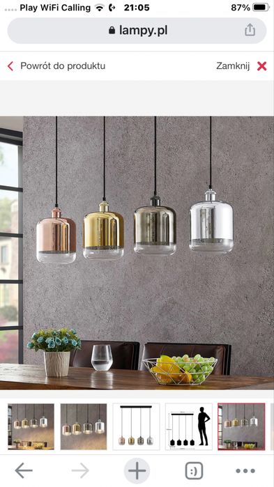 Nowa lampa super model wloska firma 4 kolory do kuchni lub salonu