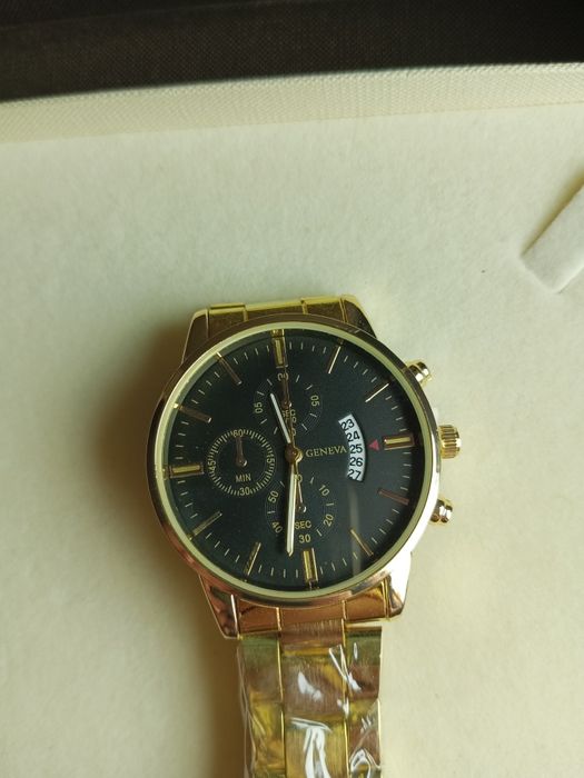 Geneva zegarek męski złoty nowy