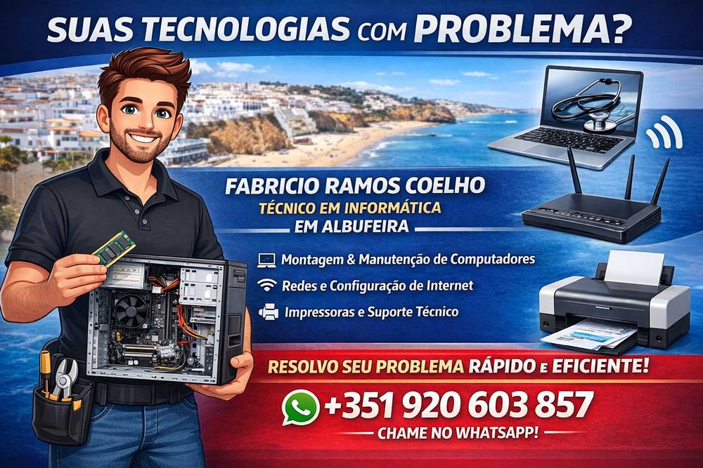 Técnico Informática em Albufeira|Computadores, Internet e Impressoras