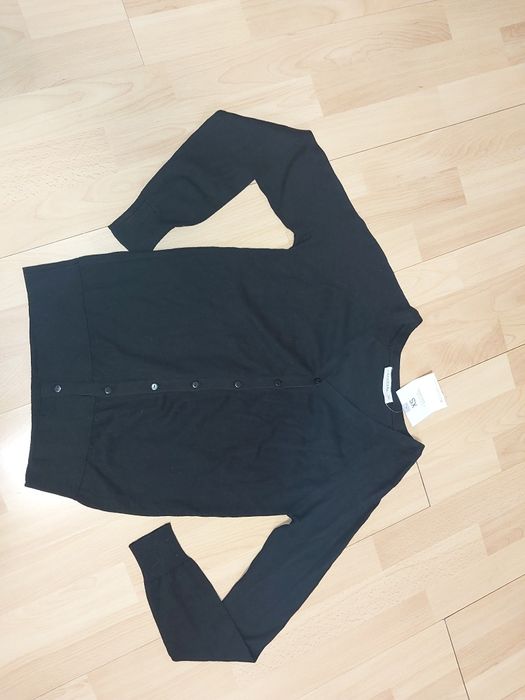 Nowy elegancki sweterek damski r xs 34 36 rozpinany czarny lekki