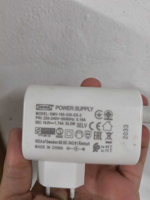 Candeeiro secretária IKEA ORSALA LED articulado regulável USB