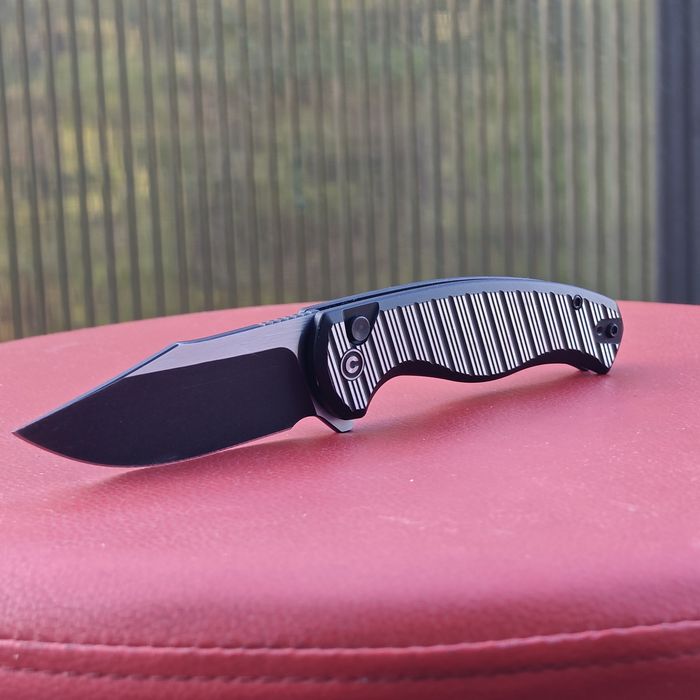 Nóż składany edc CIVIVI STORMHOWL czarny • 3.3" • nitro-v • button-lock • amelinum