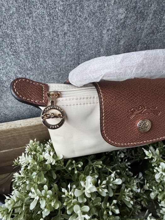 Longchamp mini XS torebka kremowa paper