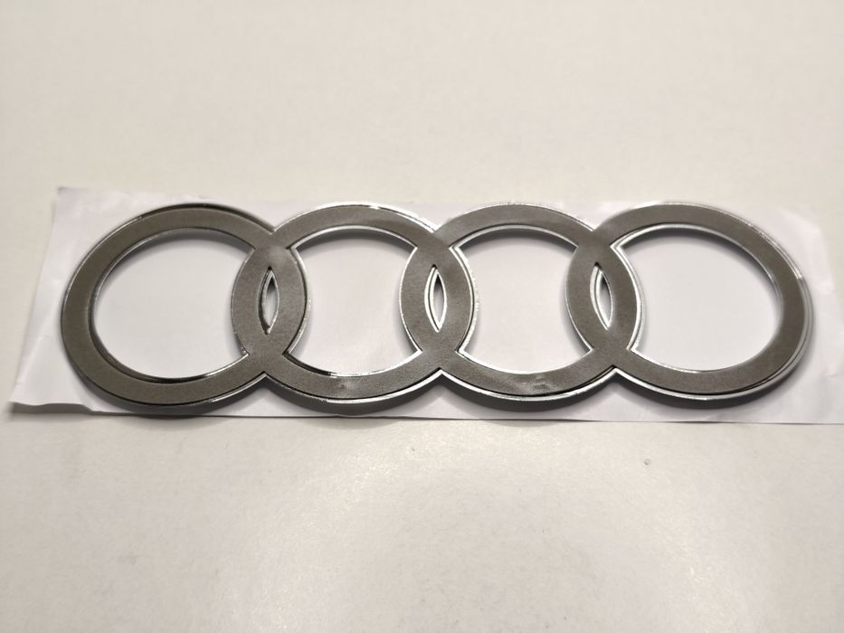 Emblema Letras Audi 217mm 21.7cm S Símbolo Logo Mala Traseira Liso Adesivo Modelo Q-7 Q-5 A-6 Avant Cromado Novo