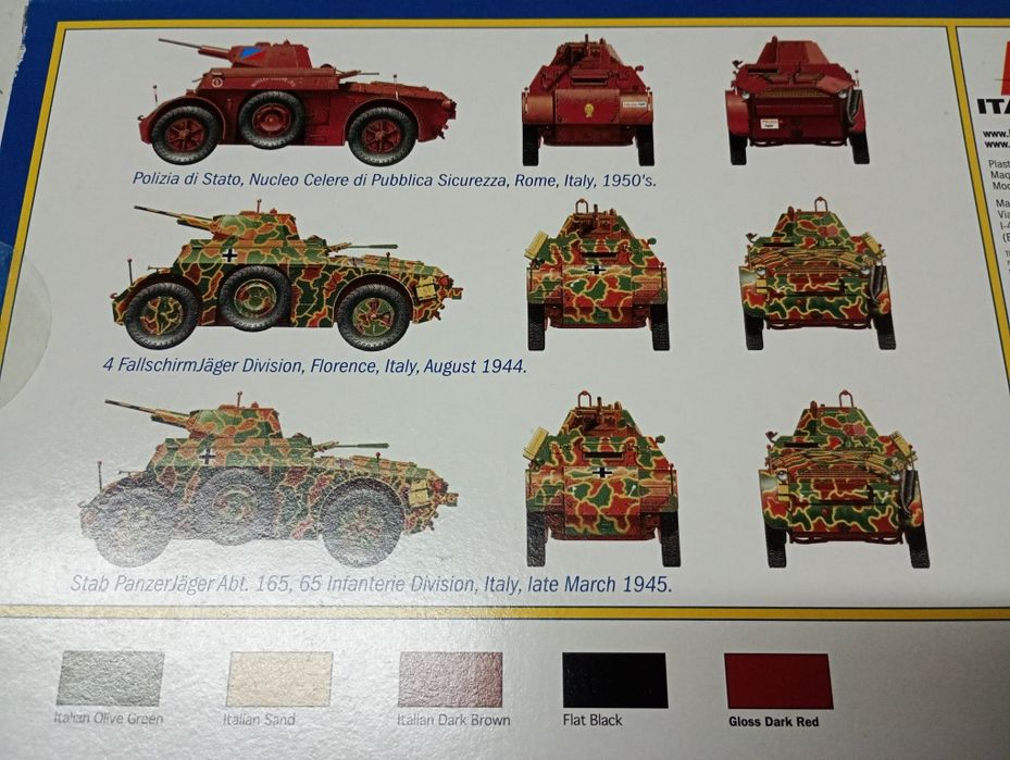 Autoblinda AB43 Italieri 1:72 1/72 model do sklejania składania