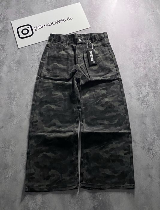Baggy jeans Army | Камуфляжні широкі джинси sk8 y2k opium type rap ск8