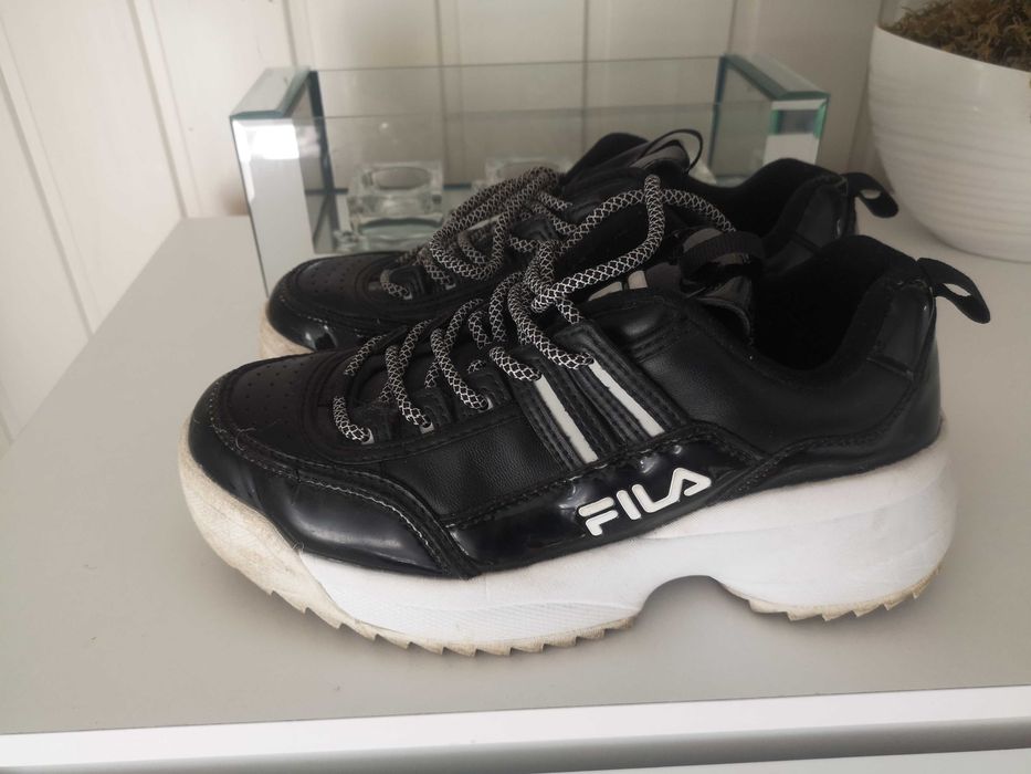Adidasy buty fila czarno biale