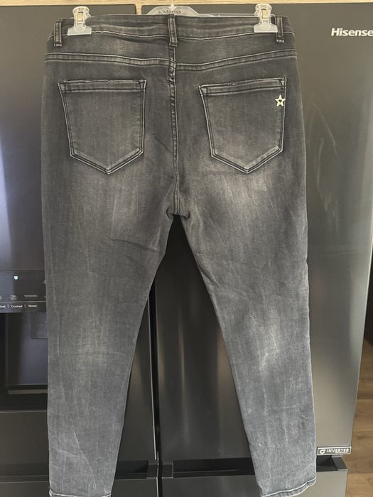 Jeansy rurki ciemne szare 40