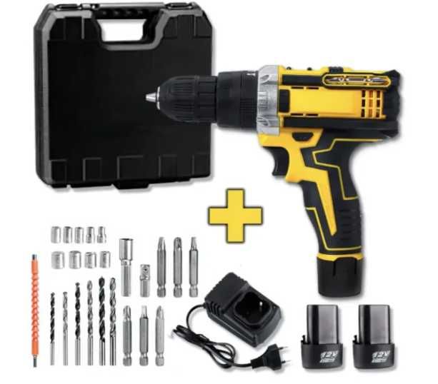 Набір шуруповерт акумуляторний з Screw Driver Sets Yellow 12V