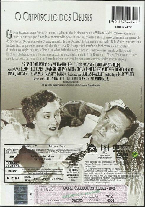 O Crepúsculo dos Deuses (edição Paramount Essentials) (1950)