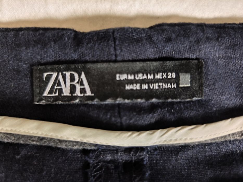 Spodnie lniane Zara 38