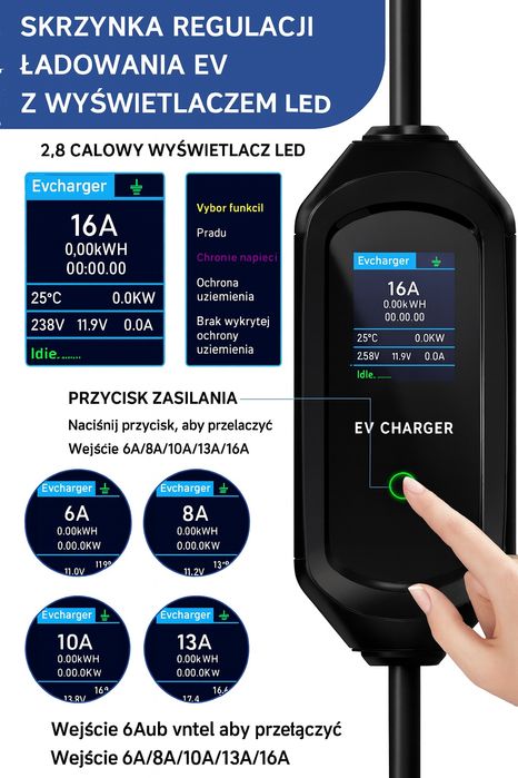 AFEEV 3.5KW 16A wallbox ładowarka samochodowa typ 2 WIFI / 5m IP65