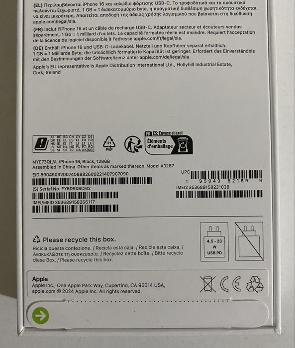 Iphone NOVO 16 Caixa Selada