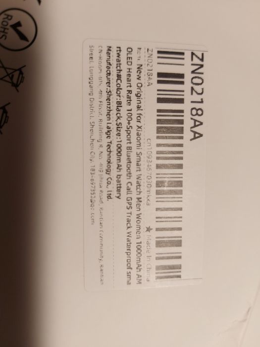 NOWY Xaomi Smart Watch Oled 1000AmH