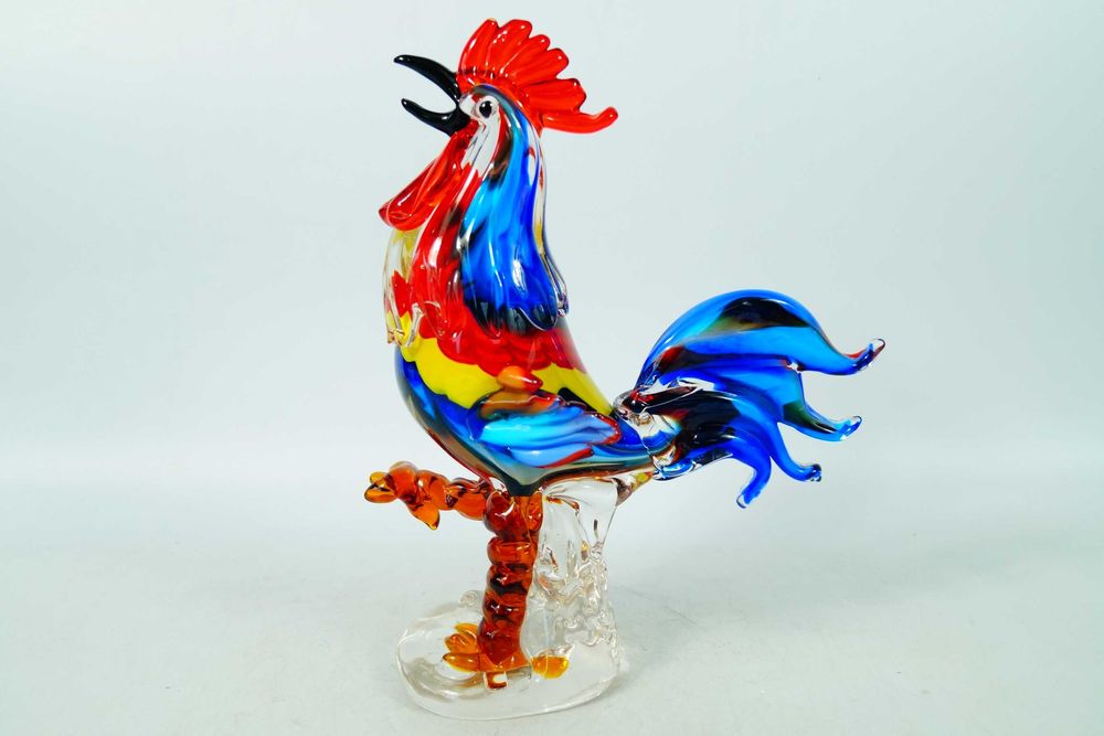 FIGURA szklana MURANO style kogut kogucik