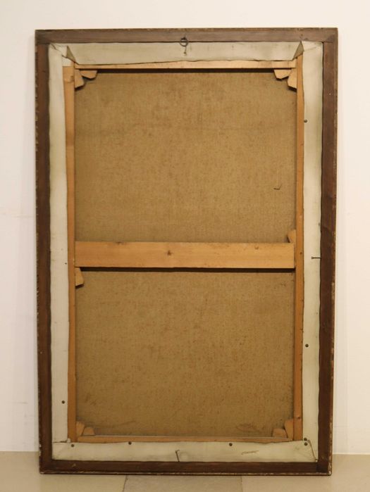 "Portret damy" obraz olejny na płótnie XIX w. sygn.p/d, 90x135 cm