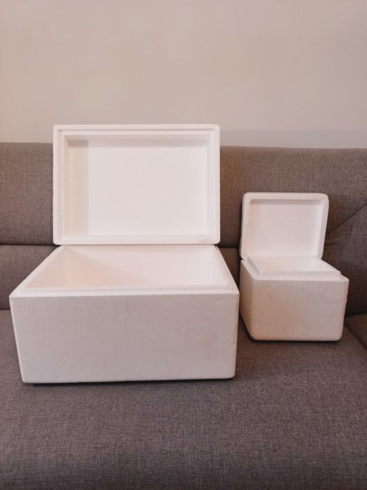 Pudełko styropianowe 30 litrów i 10 litrów, z wkładami chłodzącymi