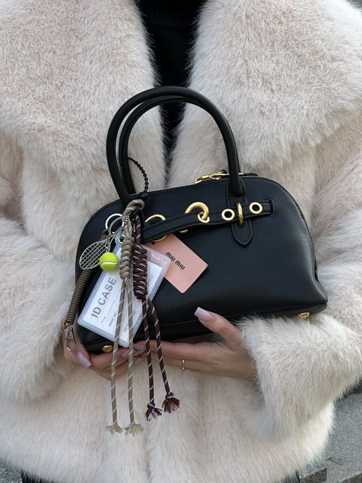 Сумка жіноча Miu Miu Aventure Nappa Leather Top-Handle Bag Black